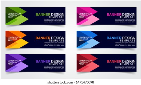 Set of Modern  Web Banner Design Background.  Creative Banner Header Templates.Eps10