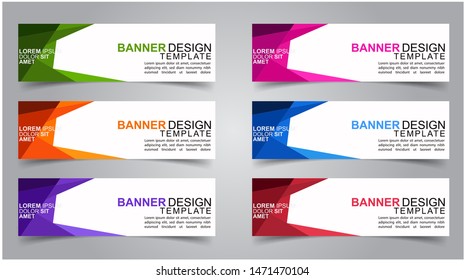 Set of Modern  Web Banner Design Background.  Creative Banner Header Templates.Eps10