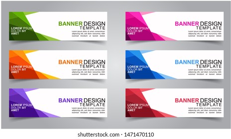 Set of Modern  Web Banner Design Background.  Creative Banner Header Templates.Eps10