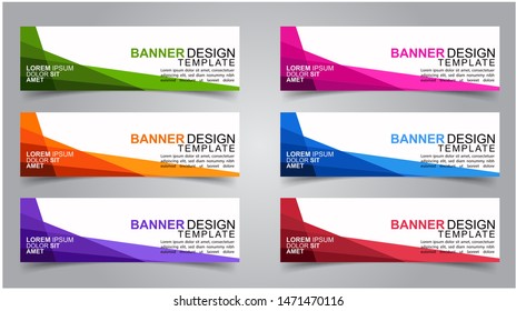 Set of Modern  Web Banner Design Background.  Creative Banner Header Templates.Eps10