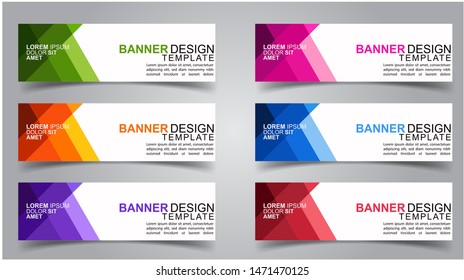 Set of Modern  Web Banner Design Background.  Creative Banner Header Templates.Eps10