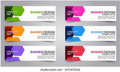 Set of Modern  Web Banner Design Background.  Creative Banner Header Templates.Eps10
