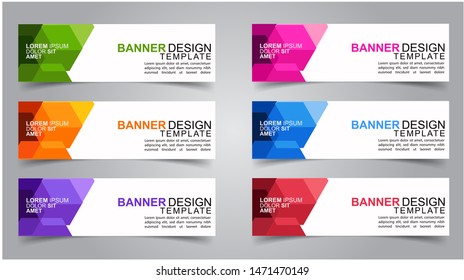Set of Modern  Web Banner Design Background.  Creative Banner Header Templates.Eps10