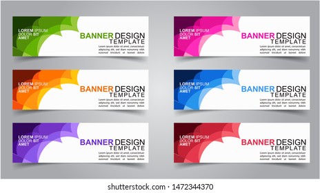 Set of Modern  Web Banner Design Background.  Creative Banner Header Templates.Eps10