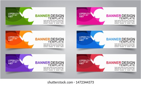 Set of Modern  Web Banner Design Background.  Creative Banner Header Templates.Eps10