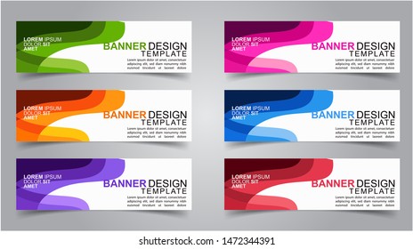 Set of Modern  Web Banner Design Background.  Creative Banner Header Templates.Eps10