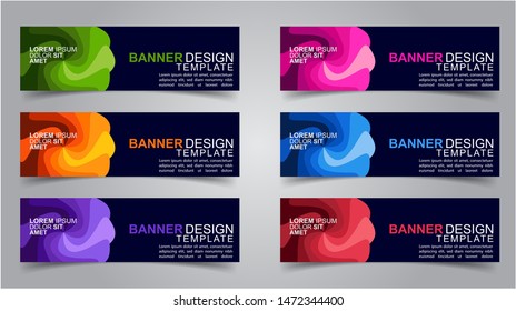 Set of Modern  Web Banner Design Background.  Creative Banner Header Templates.Eps10