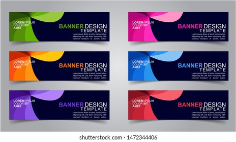 Set of Modern  Web Banner Design Background.  Creative Banner Header Templates.Eps10