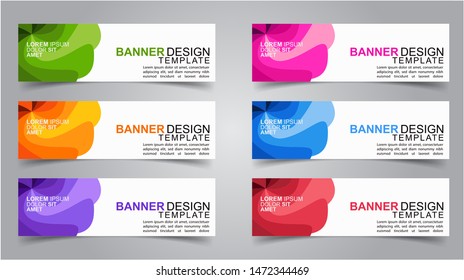 Set of Modern  Web Banner Design Background.  Creative Banner Header Templates.Eps10