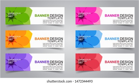 Set of Modern  Web Banner Design Background.  Creative Banner Header Templates.Eps10