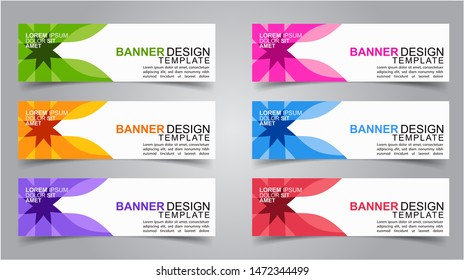 Set of Modern  Web Banner Design Background.  Creative Banner Header Templates.Eps10