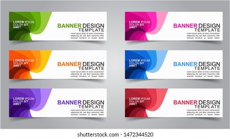 Set of Modern  Web Banner Design Background.  Creative Banner Header Templates.Eps10