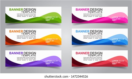 Set of Modern  Web Banner Design Background.  Creative Banner Header Templates.Eps10