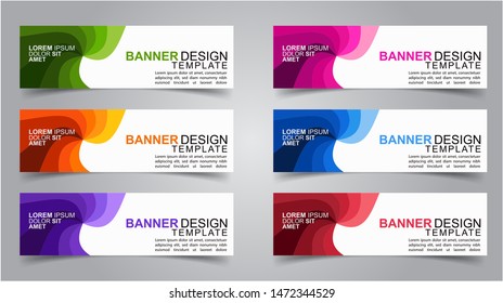 Set of Modern  Web Banner Design Background.  Creative Banner Header Templates.Eps10