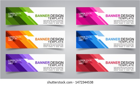 Set of Modern  Web Banner Design Background.  Creative Banner Header Templates.Eps10