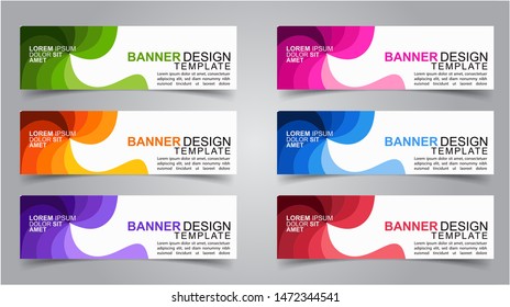 Set of Modern  Web Banner Design Background.  Creative Banner Header Templates.Eps10