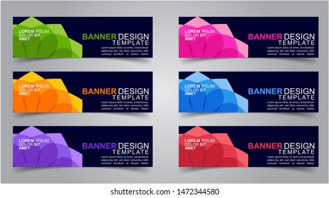Set of Modern  Web Banner Design Background.  Creative Banner Header Templates.Eps10