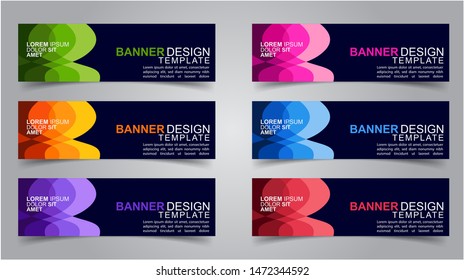 Set of Modern  Web Banner Design Background.  Creative Banner Header Templates.Eps10