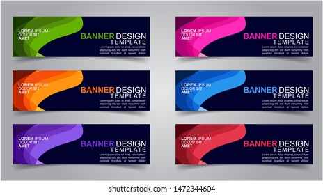 Set of Modern  Web Banner Design Background.  Creative Banner Header Templates.Eps10