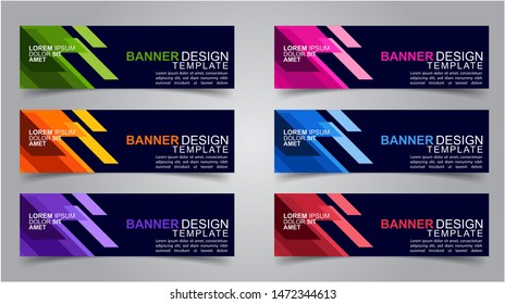 Set of Modern  Web Banner Design Background.  Creative Banner Header Templates.Eps10