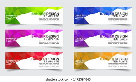 Set of Modern  Web Banner Design Background.  Creative Banner Header Templates.Eps10