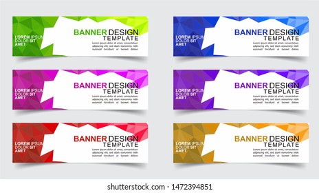 Set of Modern  Web Banner Design Background.  Creative Banner Header Templates.Eps10