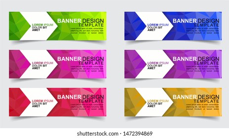 Set of Modern  Web Banner Design Background.  Creative Banner Header Templates.Eps10