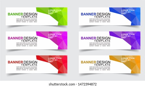Set of Modern  Web Banner Design Background.  Creative Banner Header Templates.Eps10