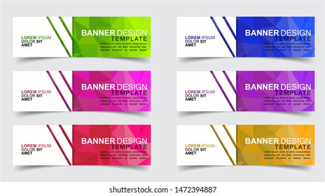 Set of Modern  Web Banner Design Background.  Creative Banner Header Templates.Eps10