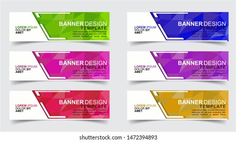 Set of Modern  Web Banner Design Background.  Creative Banner Header Templates.Eps10