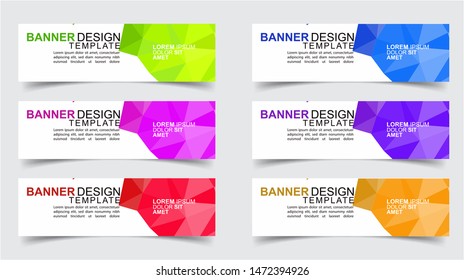 Set of Modern  Web Banner Design Background.  Creative Banner Header Templates.Eps10