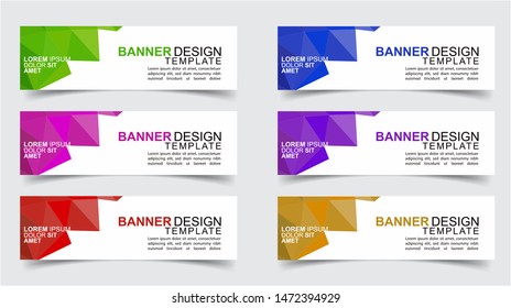 Set of Modern  Web Banner Design Background.  Creative Banner Header Templates.Eps10