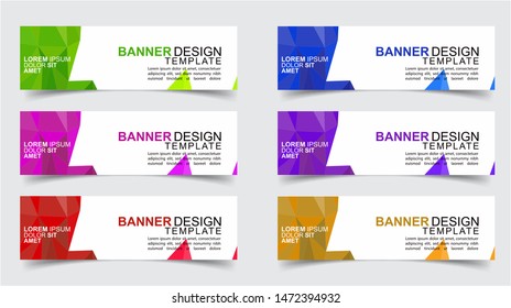 Set of Modern  Web Banner Design Background.  Creative Banner Header Templates.Eps10