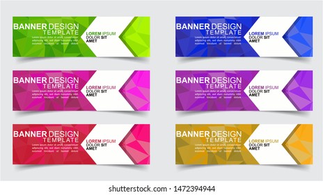 Set of Modern  Web Banner Design Background.  Creative Banner Header Templates.Eps10