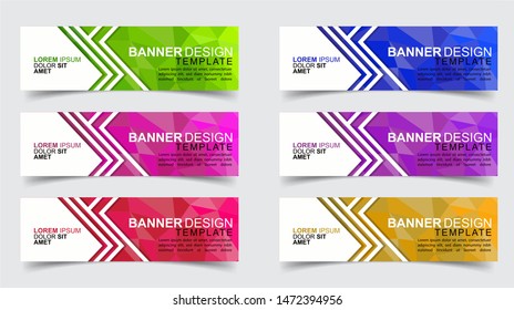 Set of Modern  Web Banner Design Background.  Creative Banner Header Templates.Eps10
