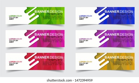 Set of Modern  Web Banner Design Background.  Creative Banner Header Templates.Eps10
