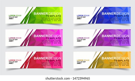 Set of Modern  Web Banner Design Background.  Creative Banner Header Templates.Eps10