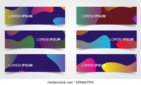 Set of Modern  Web Banner Design Background.  Creative Banner Header Templates.Eps10