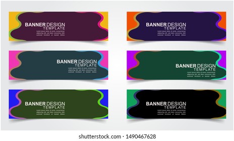 Set of Modern  Web Banner Design Background.  Creative Banner Header Templates.Eps10