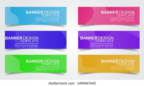 Set of Modern  Web Banner Design Background.  Creative Banner Header Templates.Eps10