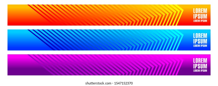 Set of Modern Web Banner Design Background. Creative Banner Header Templates.
