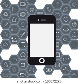 Set modern web icons,social network,vector mobile icons.