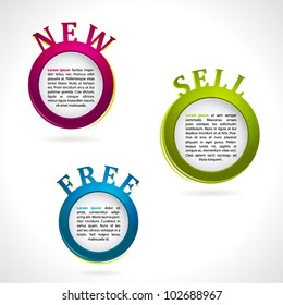 Set of modern web sale labels