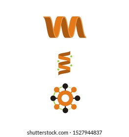 set of molecular genomic icons - Vector