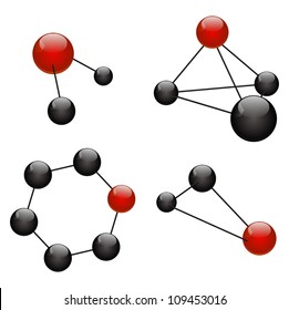 Set of molecular icons
