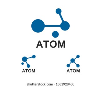 set of molecule atom  logo icon vector design