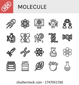 Set of molecule icons. Such as Genes, Nanotechnology, Physics, Quantum, Scientific, Bioengineering, Laboratory, Genomics, Gravity, Genetics, Dna, Chromosome, Atom , molecule icons