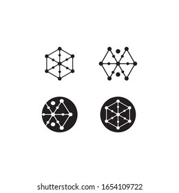 Set Molecule symbol logo template vector illustration design 
