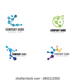 Set Molecule symbol logo template vector illustration design 