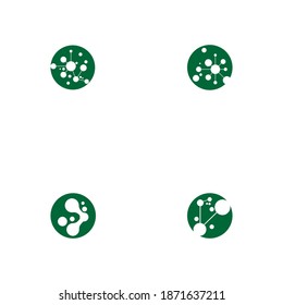 Establecer diseño de ilustración vectorial de la plantilla de logotipo de símbolo molécula 